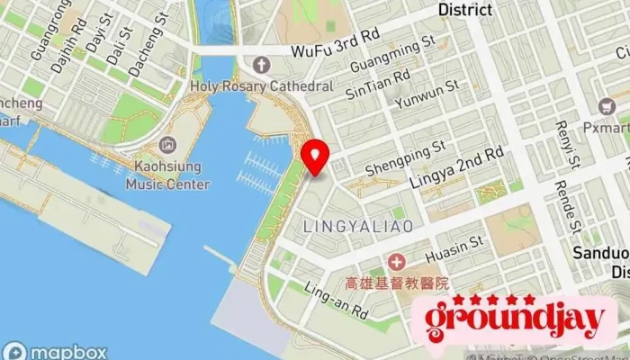 地图 耘想科技网页设计 互联网服务提供商, 图文设计师, 互联网营销服务, 营销顾问, 网站设计师 在 Kaohsiung City, Lingya District