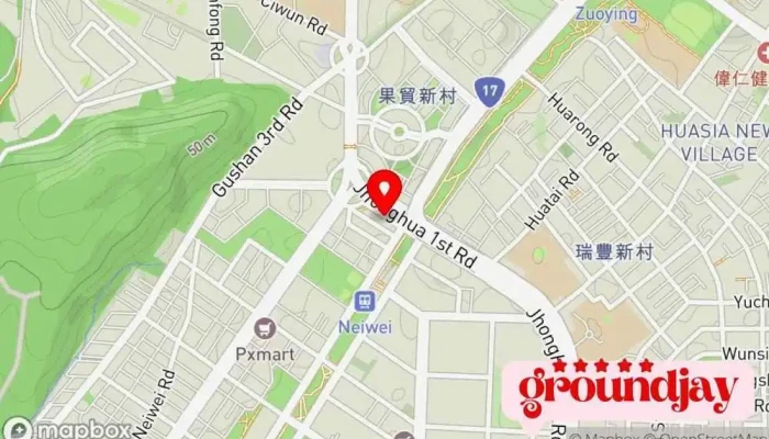 地图 战国策行销公司 互联网营销服务, 电子商务服务, 网络托管公司, 网站设计师 在 Kaohsiung City, Gushan District