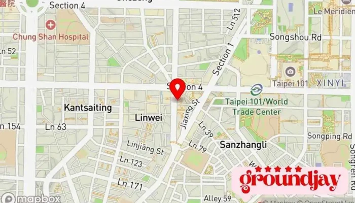 Zhan Guo Wang Ri Shi ESu Guan Tai Bei Xin Yi Dian 地圖 - Taipei City, Xinyi District