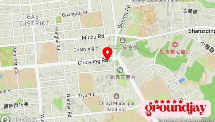 Zheng Sheng Jia Yi Dian Tai 地圖 - Chiayi City, East District