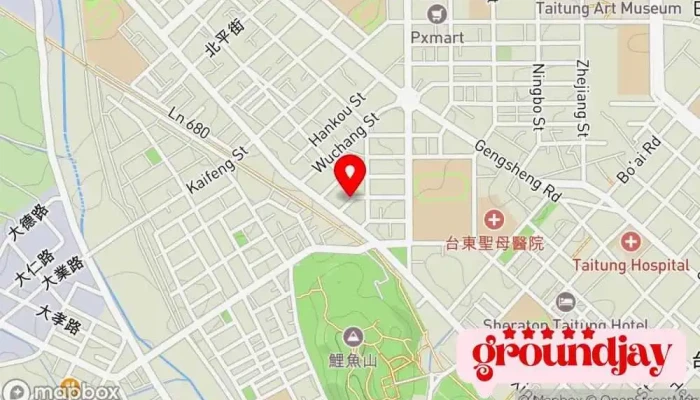 Zheng Sheng Yan Bo Gong Si Tai Dong Yan Bo Dian Tai 地圖 - Taitung County, Taitung City