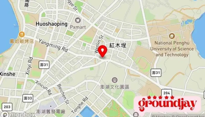 Zhi Guang Shu Wei Xue Yuan  Peng Hu Fen Xiao  Guo Kao Jiu Ye Zheng Zhao Sheng Da Bu Xi Ban 地圖 - Penghu County, Magong City