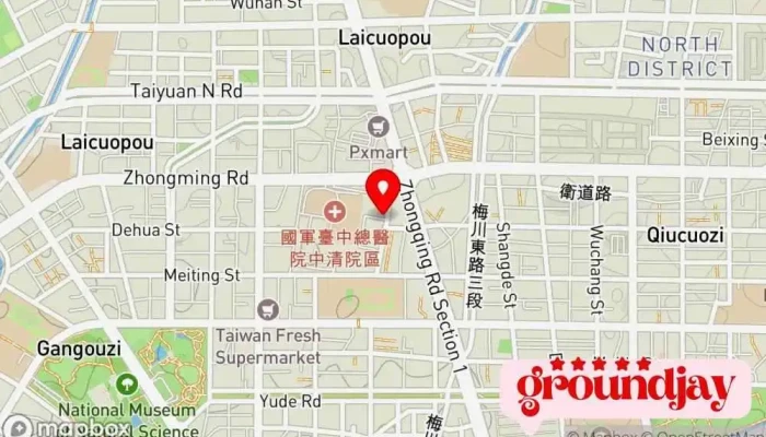 Zhong Hua Dian Xin Bei Tai Zhong Fu Wu Zhong Xin Cha Hao Tai 地圖 - Taichung City, North District