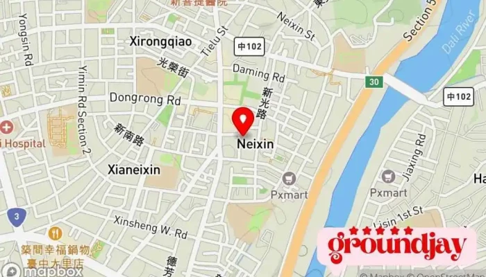 Zhong Hua Min Guo Tai Wan Shang Yong Dian Zi You Xi Ji Chan Ye Xie Hui Zhong Bu Ban Gong Shi 地圖 - Taichung City, Dali District