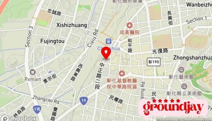 地图 中区电脑教育中心 计算机培训学校, 补习学校 在 Changhua County, Changhua City