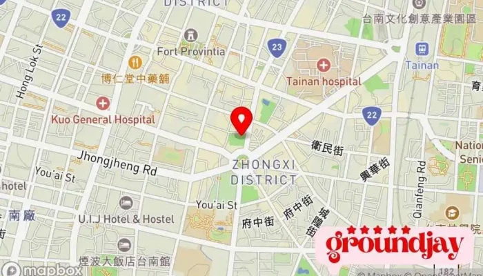 Zhong Yang Qi Xiang Shu Tai Wan Nan Qu Qi Xiang Zhong Xin 地圖 - Tainan City, West Central District