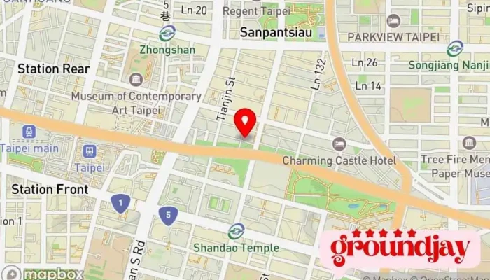 AirnetWang Lu Xing Xiao Gong Si 地圖 - Taipei City, Zhongshan District