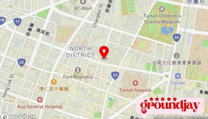 Jai Chateau Hotels Hostels 地圖 - Tainan City, North District