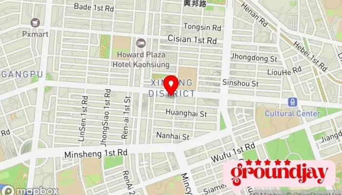Ko -  InZhi Gao Dian Shu Wei Luan Sheng Shi Yan Ji Di 地圖 - Kaohsiung City, 新兴区
