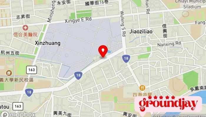 LgShu Wei Jia Dian Sheng Huo Guan  De Feng Dian Qi 地圖 - Chiayi City, East District