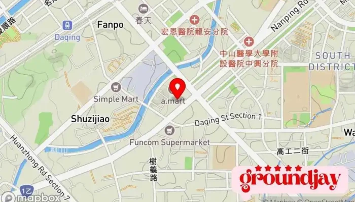 LncmacBao Yuan Kuai Ke Gui Tai Zhong Fu Xing Ai Mai Men Shi 地圖 - Taichung City, South District