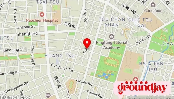 PiinPin  Xi Tong She Ji Zheng He 地圖 - Pingtung County, Pingtung City